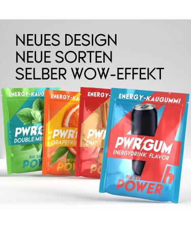 PWRGUM Energy Chewing Gum 4 Series Mix - Sugar-Free Dental Care 4 Hour Energy Boost | Ideal Alternative to Energy Drinks - Buy Online on GoSupps.com