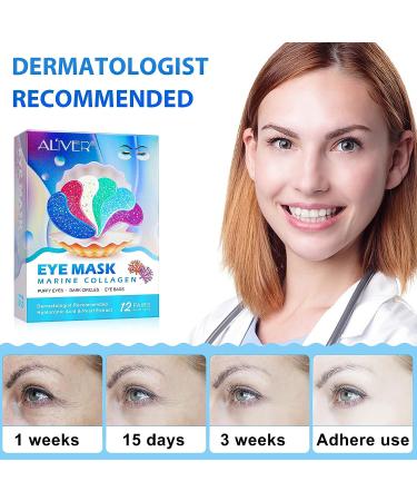 JYHSGD Eye Gels Mask Pearl Collagen Marine Eye Masks - 12 Pairs for Anti-Aging, Wrinkles, Puffy Eyes & Dark Circles - Buy Online on GoSupps.com