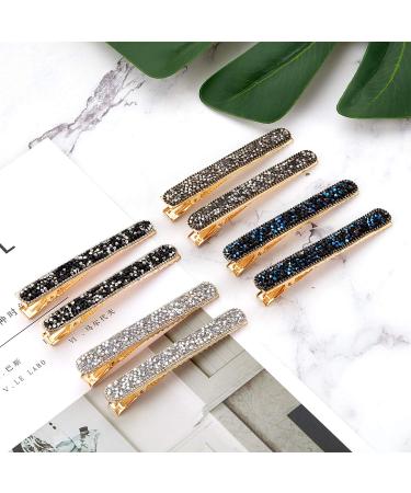 8-Piece Rhinestone Hair Clips - Crystal Alligator Hair Pins for Women and Girls - Buy Online on GoSupps.com