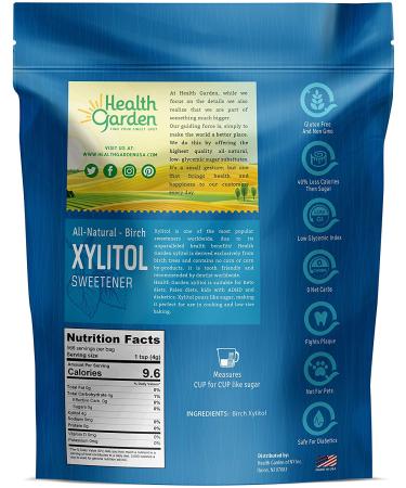 Health Garden Birch Xylitol Sweetener - Non GMO - Kosher - Made in USA - Keto Friendly | 5 lbs - Buy Online on GoSupps.com