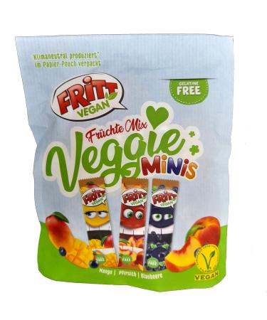 Fritt Veggie Minis 3 x 135g - Vegan Chewing Candy | Delicious Plant-Based Sweets - International Shipping Available - Buy Online on GoSupps.com