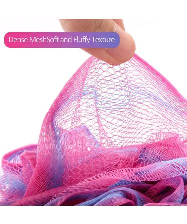 BTYMS 4-Piece Large Shower Loofahs - 75g Body Pouf Mesh Sponge for Bathing Style K - Perfect for Luxurious Cleansing - Buy Online on GoSupps.com