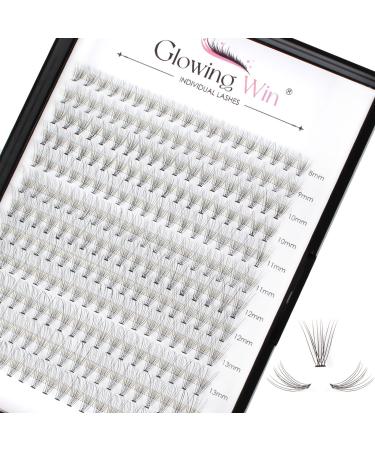 Glowing Win single eyelash cluster lashes individual false eyelashes 228 PCs naturally wispy single eyelashes DIY eyelash extensions eyelash extension (0.07c 10d Mix8-15mm) 12-10d-07c - Buy Online on GoSupps.com