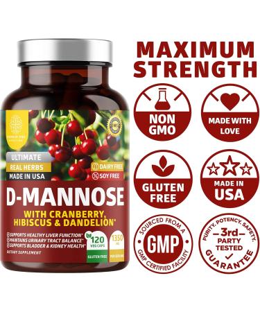 Number One Nutrition N1N Premium D-Mannose with Cranberry & Hibiscus 1350mg 120 Capsules and Immune Support Booster with Elderberry Vitamin C Echinacea & Zinc 60 Capsules 2 Pack Bundle - Buy Online on GoSupps.com