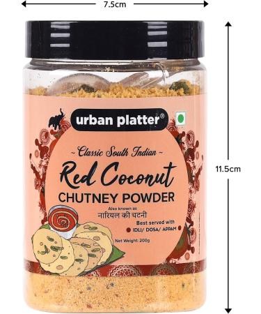 South Indian Style Instant Red Coconut Chutney Powder 200G / 7Oz Nariyal Ki Chutney Just Water  - Buy Online on GoSupps.com