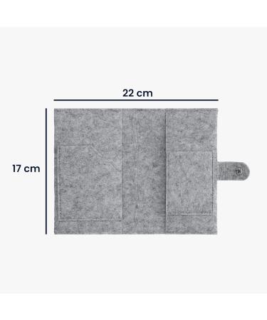 KWMobile Felt Cover for Mother-Child Pass | Protective Light Gray Sleeve for Austrian Mother Pass | Extra Subjects Included - Buy Online on GoSupps.com