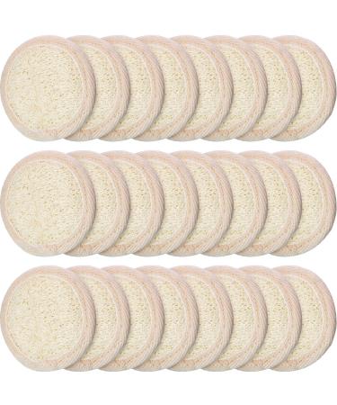 24 Pieces Exfoliating Loofah Pad Facial Body Scrubber Round Bath Shower Loofah Sponge Pad Natural Exfoliating Scrubber Brush Close to Skin for Men Women Shower Bath and Spa(6.5 x 6.5 cm) 2.56x2.56 Inch (Pack of 24) - Buy Online on GoSupps.com