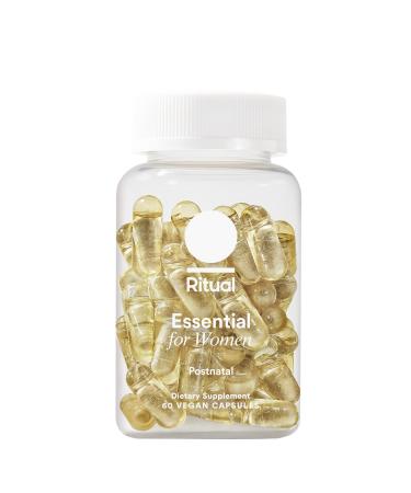 Ritual Postpartum Essentials Multivitamin - Postnatal Vitamin with Omega-3 DHA & Choline for Lactation Support  Vitamin A  C  D3 & Zinc for Immune Function Support*  B12  Iodine  Biotin  Mint Essenced