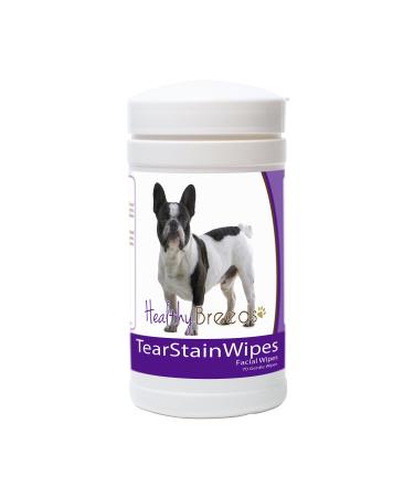Healthy Breeds Tear Stain Wipes 70 Count Over 200 Breeds Available French Bulldog