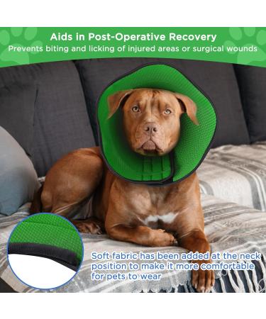 Shop Bonthe Halskrause Dog Collar - Breathable Adjustable Soft Protection for Post-Op Recovery | XXL Green - Buy Online on GoSupps.com
