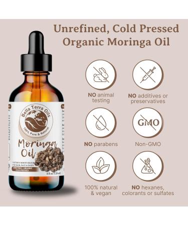 Buy Bella Terra Organic Moringa Oil 4oz - Pure Premium Vitamin A & C for Radiant Skin - Buy Online on GoSupps.com
