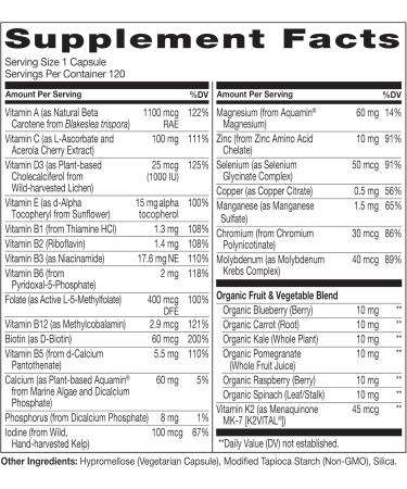 NATURELO Mens Multivitamins for Men 50+ - One Daily Multivitamin for Men with Vitamins Minerals & Organic Whole Foods Boost Energy & Health Non-GMO 120 Vegetarian Capsules 120 Count (Pack of 1) - Buy Online on GoSupps.com