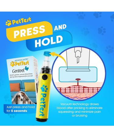 PetTest Genteel Pain-Free Lancing Device for Dogs & Cats - Easy Blood Sugar Monitoring with Sterile Lancets & Tips - 2024 Model - Buy Online on GoSupps.com