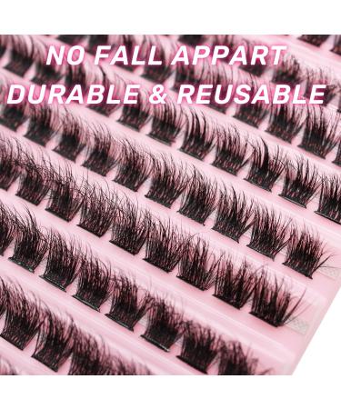 Selawasty 120 Lash Clusters D Curl Individual Eyelash Extensions - Wispy DIY Clusters for At-Home Application - Buy Online on GoSupps.com