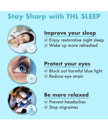 THL SLEEP Rimless Blue Light Blocking Glasses for Sleep & Migraine Relief - Titanium Frameless 99.5% Blue Light Blockers for Men & Women - Eye Strain & Fatigue Solutions - Buy Online on GoSupps.com