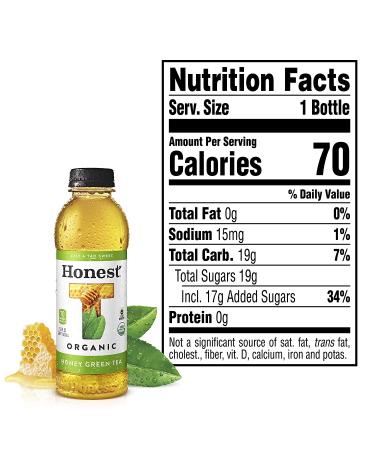 Honest Tea Variety Pack - Honey Green, Peach Oolong, Half & Half - 16.9 Fl Ounce Bottles (12 Pack) - Buy Online on GoSupps.com