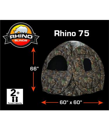 Rhino Blinds R75-RTE 2 Person Hunting Ground Blind Realtree Edge - Durable and Concealing Hunting Blind - Buy Online on GoSupps.com