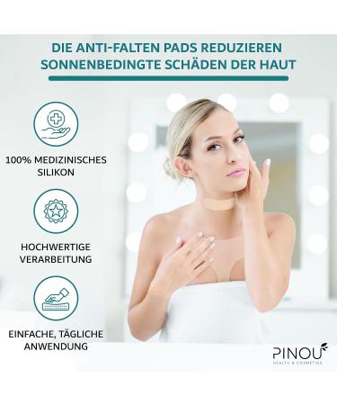 Pinou Anti-Fold Pads - Reusable Anti-Aging Cream for Neck & Cleavage | Moisture & Fold Reduction - Buy Online on GoSupps.com