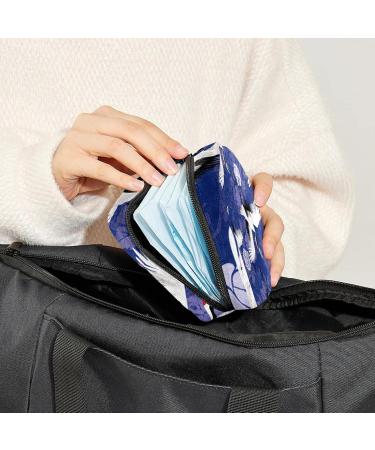 Women's Portable Period Kit - Bonds Storage Pockets | Red Crowned Crane Pattern | Ideal Feminine Product Bag for Girls - Buy Online on GoSupps.com
