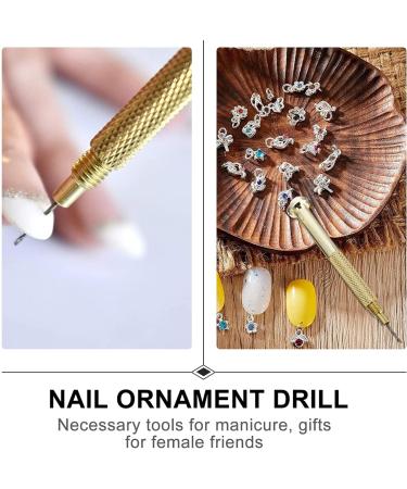 FRCOLOR 6 Pcs Nail Drilling Drill Acrylic Nail Drill Nail Piercing Drills Manicure Drill Nail Sander Drill Professional Nail Drill Diy Nail Drill Nail Art Tools Metal Ornament Pointy 6.5x0.8cmx2pcs Goldenx2pcs - Buy Online on GoSupps.com