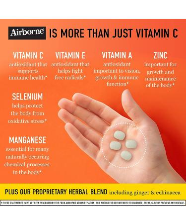 Airborne 1000mg Vitamin C Chewable Tablets Citrus & Very Berry Flavor Bundle - Immune Support Supplement with Zinc - 2x116ct - Buy Online on GoSupps.com