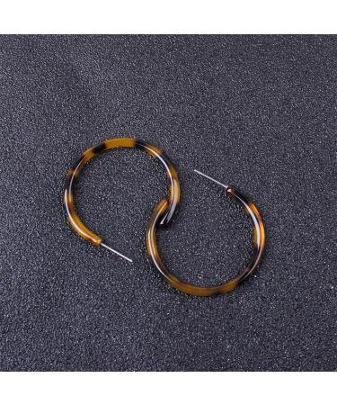 Buy DoubleNine Hoop Round Acrylic Earrings | Open Circle Geometric Dangle Bohemian Jewelry for Women & Girls - Perfect Gift (Dark - Buy Online on GoSupps.com