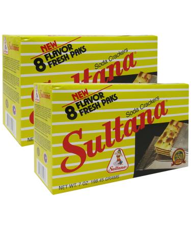 SULTANA - Puerto Rico's Famous Soda Crackers by Royal Borinquen - 7 oz Box (Count of 2)