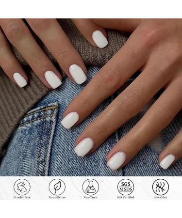 White Nail Polish - Milky White Gel Nail Polish - 15ml French Manicure Nail Polish - Clear Nude Soft Sheer White Gel Polish - White Nail Varnish for Women DIY French Manicure - Buy Online on GoSupps.com