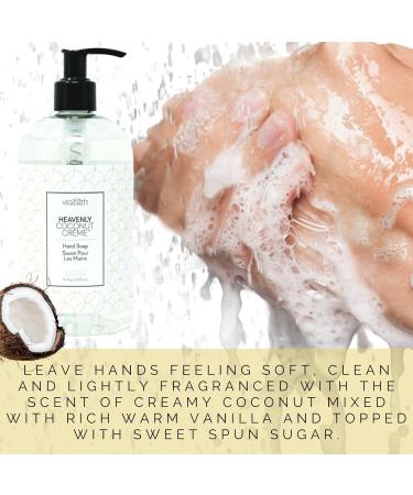 Vitabath Heavenly Coconut Creme Hand Soap - Nourishing Aloe & Antioxidants | Cruelty-Free Gluten-Free Paraben-Free - 16 oz - Buy Online on GoSupps.com