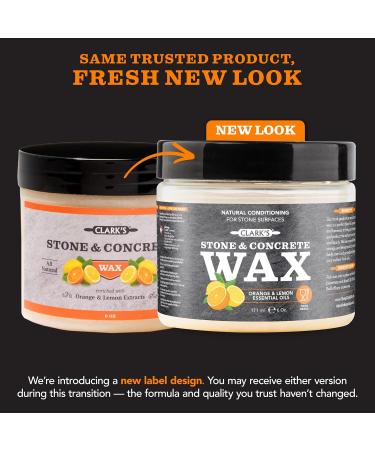 CLARKs Natural Stone Wax | Seal & Protect Soapstone, Slate, Concrete | Carnauba & Beeswax | Kitchen & Bath Countertops | Lemon & Orange Extract | 6oz - Buy Online on GoSupps.com
