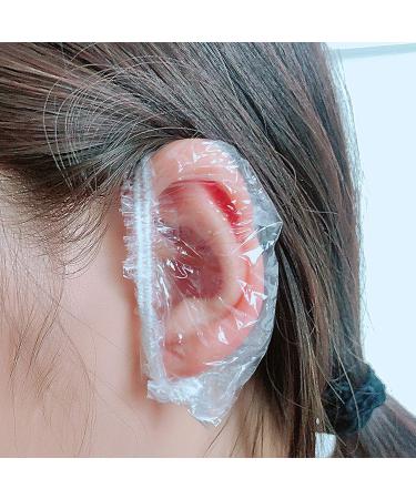 Vtrem 30 Disposable Shower Caps + 60 Ear Protector Caps - Waterproof Elastic Bath Caps for Hair Dye - Clear Plastic Covers for Women Spa, Home, Hotel, and Salon - Buy Online on GoSupps.com