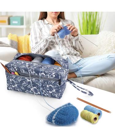 Luxja Yarn Storage Bag - Large Flowers Design for Yarn, Hooks, Needles (up to 10 Inches) - Buy Online on GoSupps.com