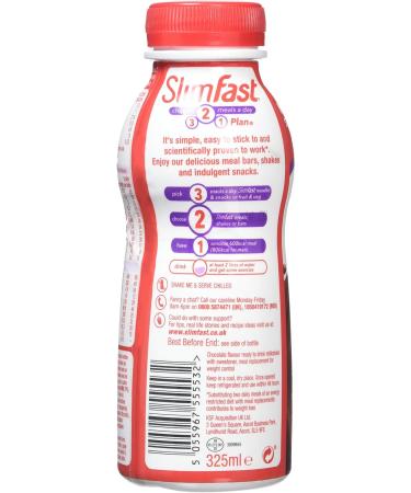 SlimFast Chunky Chocolate Shake 325ml - Rich Chocolate Flavor - 1 Pack - Buy Online on GoSupps.com