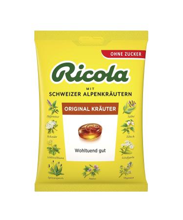 Buy Ricola Lakritz Herbal Candy - Sugar-Free 18x75g - Beneficial for Voice & Throat - Original Swiss Herbs - Buy Online on GoSupps.com