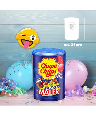 Chupa Chups Tongue Painter Lollipops - Box of 100 (Cola Cherry Orange) | Fun Color-Changing Treats for All Ages - Buy Online on GoSupps.com