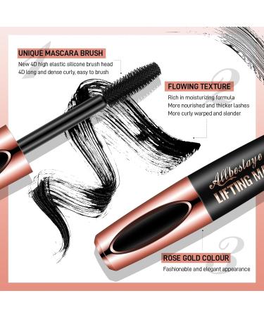 Allbesta 4D Silk Fiber Mascara | Extra Long Lash Extension & Volume | Waterproof Eye Makeup (#01) - Buy Online on GoSupps.com