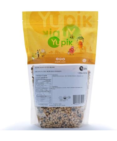 Yupik Organic Black Eyed Beans Non-GMO Vegan Gluten-Free 1 Kg 1 kg (Pack of 1) - Buy Online on GoSupps.com