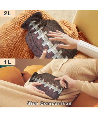 NAANLE 2L American Football Laces Heat Bottle - Transparent Hot Water Bottle for Bed Hand & Feet Warmer Pain Relief & Cold Therapy - Buy Online on GoSupps.com
