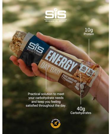 Science in Sport Energy Oat Bar 70g 12pack white chocolate & macadamia Delicious with 40g carbohydrates and 10g proteins a tasty snack for during your training White Chocoloate & Macadamia 12 Count Pack of 1 - Buy Online on GoSupps.com