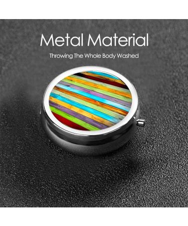 Colorful Wooden Mini Pill Box - Travel-Friendly Organizer for Purse & Pocket - Compact & Convenient Storage - Buy Online on GoSupps.com