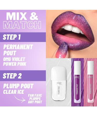 POP Beauty Plump Pout Clear Ice Plumping Lip Oil 0.3 Oz | Hydrating Gloss with Long-Lasting Nourishment - Buy Online on GoSupps.com