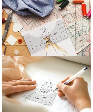 6Pcs T-Shirt Alignment Tool - Center Designs for Adult, Youth, Toddler, Infant - Transparent - Buy Online on GoSupps.com