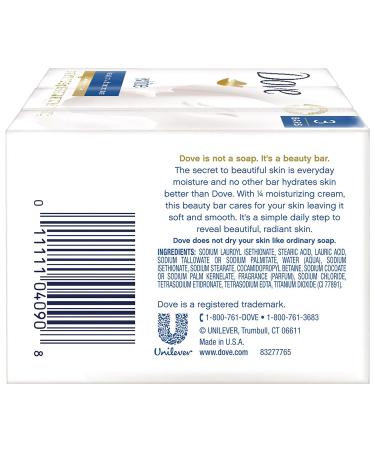Dove Beauty Bar - More Moisturizing than Bar Soap 3-Pack (3.17 oz) | Nourishes Skin & Fights Bacteria - Shop Now - Buy Online on GoSupps.com