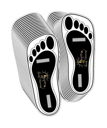 25 Pairs Disposable Black Spray Tanning Feet Pads - 50 Feet, Sunless Airbrush Tent Foot Protection - Buy Online on GoSupps.com