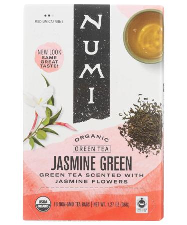 Numi Organic Tea Jasmine Green, 18 ct Jasmine 18 Count (Pack of 1)