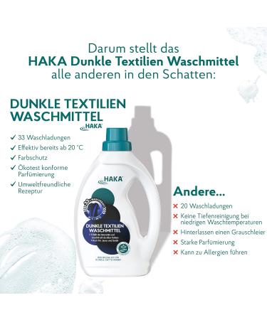 HAKA Dark Textiles Detergent 1L - Eco-Friendly Care for Dark Colors | International Shipping - Buy Online on GoSupps.com