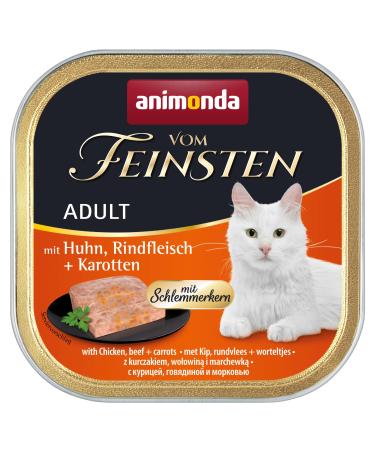 Animonda of the finest adult cat food wet food for adult cats feasts with chicken beef + carrots 32 x 100 g