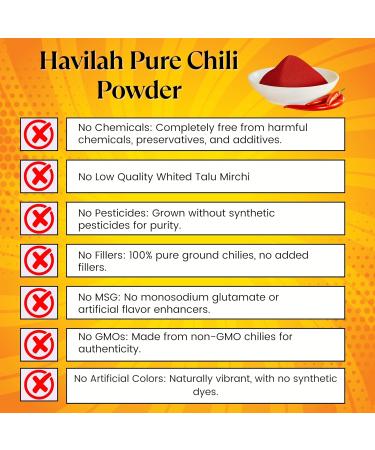 Havilah Chilli Powder/Chilly Powder | Lal Mirchi/Karam/Kara Powder | 475 g | No Added Preservatives & Colours - Buy Online on GoSupps.com