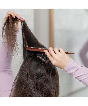 GranNaturals Boar Bristle Teasing Brush - White Bristles - Wooden Handle for Backcombing, Edge Control, and Sleek Hairstyles - Buy Online on GoSupps.com