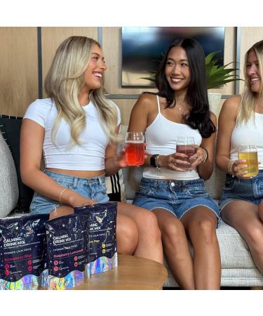 Calm Magnesium Glycinate Powdered Drink Mix with Electrolytes Sugar Free with Ashwagandha, L-Theanine, Vitamin B6 & GABA Cortisol Support, Stress Relief, Hydration & Focus - 30 servings (Variety) Variety Pack 6.3 Ounce  - Buy Online on GoSupps.com